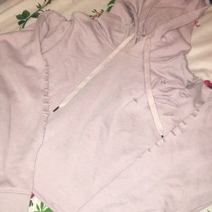 Pink torn sweatshirt